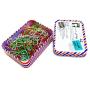 Hyamass 200Pcs Xmas Ornament Hooks Metal Wire Hooks Mini Hangers Stainless Steel S-Shaped Hangers Ornament Hangers with Storage Boxes for Christmas Tree Decoration DIY Craft(Gold, Silver, Red and Green)