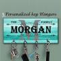 Monogram Personalized Key Holder Custom Wood Key Hanger For Wall Housewarming Gift, Anniversary Gift Last name key rack Family custom key hanger Wedding gift wall key holder