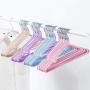 PeiQiH Standard Shirt Clothes Hangers, Heavy Duty Metal Not-Slip Rubber Coating Notched Durable and Slim Space Saving Coats Adult Hangers-a-pink/30 Pack 40x20cm