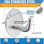Bathroom Towel Hook 8 Pack Heavy Duty Self Adhesive Hooks Without Nails Metal Sticky Hooks for Hanging Coat Clothes Shower,Stick on Wall Door Closet Kitchen Hooks -Stainless Steel-Brushed Bathroom Towel Hook 8 Pack Heavy Duty Self Adhesive Hooks Without Nails Metal Sticky Hooks for Hanging Coat Clothes Shower,Stick on Wall Door Closet Kitchen Hooks -Stainless Steel-Brushed