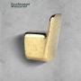 Bathroom Towel Hooks 2 Pack Stainless Steel Robe Clothes and Towel Hooks, Heavy Duty Towel Hooks for Bathroom & Kitchen, Modern Style (Gold, 2 Packs)