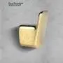 Bathroom Towel Hooks 2 Pack Stainless Steel Robe Clothes and Towel Hooks, Heavy Duty Towel Hooks for Bathroom & Kitchen, Modern Style (Gold, 2 Packs)