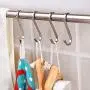 YourGift 20 Pack Flat S Hooks Stainless Steel 3 inches S Shaped Hanging Hooks for Kitchen, Bathroom, Bedroom and Office (Medium)