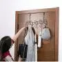 HJYPYJ Magic Hanger,Wall-Mounted Iron Folding Hanger,Space-Saving Organizer Hangers,It Applies to The Door Balcony Bathroom Not Easy to Rust/Black / 5 pcs