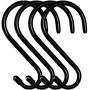 Dreecy Large Vinyl Coated S Hooks 6 inch Non Slip Heavy Duty S Hook for Hanging, Steel Metal Black Rubber Coated Closet S Hooks for Hanging Jeans Plants Jewelry Pot Pan Cups Towels Hats, 4 Pack Dreecy Large Vinyl Coated S Hooks 6 inch Non Slip Heavy Duty S Hook for Hanging, Steel Metal Black Rubber Coated Closet S Hooks for Hanging Jeans Plants Jewelry Pot Pan Cups Towels Hats, 4 Pack