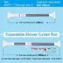 Hershii Straight Shower Curtain Rod Expandable Rail Adjustable Tension Pole Clothes Hanger Heavy Duty Square Head Garment Drying Rack 97.64-137.79 Inches Hershii Straight Shower Curtain Rod Expandable Rail Adjustable Tension Pole Clothes Hanger Heavy Duty Square Head Garment Drying Rack 97.64-137.79 Inches