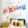 Fangminglei Clothes Hanger Clothes Shoes Toy Bear Rabbit Cartoon Wall Stickers Cute Birds Butterfly Kids Room Bedroom Wall Decor Decals 60X90Cm