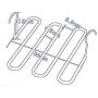 HJYPYJ Magic Hanger,Type s Folding Hanger,High Manganese Steel Space-Saving Organizer Hangers,Drying Quilts/Sheets Antirust/White/S
