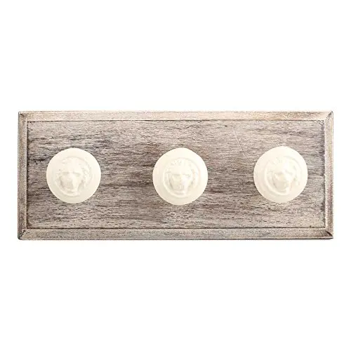 Indianshelf Handmade 1 Artistic Vintage Cream Wooden Lion Key Hooks Holders/Heavy Duty Hooks for Garage Indianshelf Handmade 1 Artistic Vintage Cream Wooden Lion Key Hooks Holders/Heavy Duty Hooks for Garage