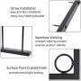 Kernorv Wall Clothing Rack, Wall Garment Racks 5 Rings Hanging Clothing Garment Rack (Set of 3, Black)