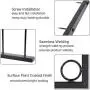 Kernorv Wall Clothing Rack, Wall Garment Racks 5 Rings Hanging Clothing Garment Rack (Set of 3, Black)
