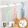 10PC Random Color Multi Function Clothes Hangers Saving Space Closet Organizer Magic Rack Holder Decoration