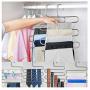 PROGLEAM Industrial Hardware, 5 Layers Pants Hanger Trousers Towels Hanging Cloth Clothing Rack Space Saver