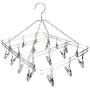 Cyclamen9 20 Clip Sock Underwear Clothes Outdoor Dryer Laundry Hanger, Stainless Steel Square Wire Clip Clothes Rack Sock Dryer Rack