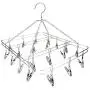 Cyclamen9 20 Clip Sock Underwear Clothes Outdoor Dryer Laundry Hanger, Stainless Steel Square Wire Clip Clothes Rack Sock Dryer Rack