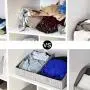 GRANNY SAYS Open Storage Bins, Trapezoid Storage Box, Closet Shelf Storage Bins, Gray/White, 3-Pack GRANNY SAYS Open Storage Bins, Trapezoid Storage Box, Closet Shelf Storage Bins, Gray/White, 3-Pack