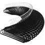Casart Non-Slip Velvet Hangers with Indent, Perfect for Clothes, Suits and Pants, Black,100pcs