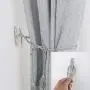 uxcell Curtain Tieback Hooks Zinc Alloy Vintage Tassel Curtain Drapery Holders Window Holdbacks Wall Hook Clothes Hanger, Silver Tone