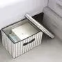 MATERIALAL Large Folding Non Woven Fabric Storage Boxes Home Supplies Clothing Underwear Socks and Kids Toys Storage,Plum