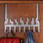 Sumnacon Decorative Over The Door Coat Hooks, Removable Coat Rack Utility Hook with 8 Hooks for Hanging Towel Hat Bag Clothes Fit Up to 1.77" Thickness Door (Cat, Silver) Sumnacon Decorative Over The Door Coat Hooks, Removable Coat Rack Utility Hook with 8 Hooks for Hanging Towel Hat Bag Clothes Fit Up to 1.77" Thickness Door (Cat, Silver)