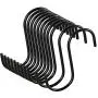 11 Pack Heavy Duty S Hooks Black Steel S Shaped Hooks for Hanging Pans Pots Plants Bags Towels Kitchen Hooks Hanger, Large 3.5 inch 11 Pack Heavy Duty S Hooks Black Steel S Shaped Hooks for Hanging Pans Pots Plants Bags Towels Kitchen Hooks Hanger, Large 3.5 inch