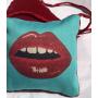 pop art lips holiday ornament, door hanger, cool holiday gift pop art lips holiday ornament, door hanger, cool holiday gift