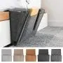 YOTHG Bedside Caddy Pocket, Thick Felt Hanging Storage Organizer, Bed Sofa Side Hanger Holder Bag for Book, Pen, TV Remote Control, Phones, Magazines, Tablets, Glasses(Khaki)