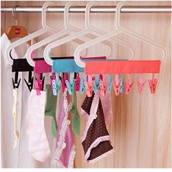 10PC Random Color Multifunctional Portable Socks Dry Cloth Travel Portable Folding Cloth Hanger Cloth Clips Decoration