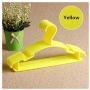 High-tech type 10 PCs 2715 cm Children Clothes Hanger Baby Coat Towel Storage Organizer with Hooks Drying Rack,Yellow