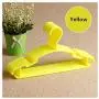 High-tech type 10 PCs 2715 cm Children Clothes Hanger Baby Coat Towel Storage Organizer with Hooks Drying Rack,Yellow