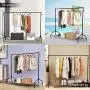 Ejoyous Rolling Garment Rack, Heavy Duty Movable Clothing Hanging Rack Commercial Grade Clothes Rail Display Stand Storage Organizer on Wheel with Bottom Shelf Ejoyous Rolling Garment Rack, Heavy Duty Movable Clothing Hanging Rack Commercial Grade Clothes Rail Display Stand Storage Organizer on Wheel with Bottom Shelf
