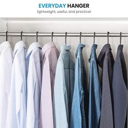 Standard Grey Plastic Hangers (60 Pack) Durable Tubular Shirt Hanger Ideal for Laundry & Everyday Use, Slim & Space Saving, Heavy Duty Clothes Hanger for Coats, Pants, Dress, Etc. Hangs up to 5.5 lbs