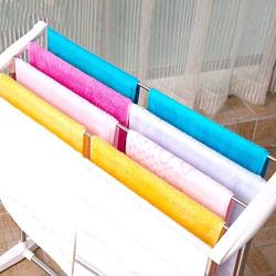 SUIXINSUOYU Duty Stainless Steel Clothes Drying Rack,Collapsible Clothes Drying Rack Ground Bathroom Towel Rack Mobile Railing Towel Rack Baby Clothes Hanger-White