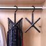 HJYPYJ Magic Hanger,Deformable Magical Hangers,Free Rotation ABS Hanger,Space-Saving Organizer Hangers,Load 1Kg Long Hanging No Trace/Black / 3 pcs