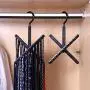 HJYPYJ Magic Clothes Hangers Organizer, Multi-Layer Deformable Magic Clothes Hanger, Abs Large Capacity, Space Saving Hangers/Black / 6 pcs HJYPYJ Magic Clothes Hangers Organizer, Multi-Layer Deformable Magic Clothes Hanger, Abs Large Capacity, Space Saving Hangers/Black / 6 pcs