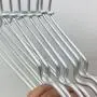 Koobay 12&quot NON SLIP silver Aluminium Children Top girls/boys Clothes Hangers for Closet Organization W Notches Satin Matt (10)