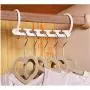 10pcs Space Saving Hanger 5 Hole Plastic Cloth Hanger Hook Magic Clothes Hanger with Hook Closet Organizer Decoration 10pcs Space Saving Hanger 5 Hole Plastic Cloth Hanger Hook Magic Clothes Hanger with Hook Closet Organizer Decoration