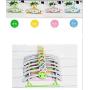 MENGDA Adjustable Baby Childrens Clothes Hangers Expandable Durable Cute Plastic Anti-slip Telescopic Hanger Drying Storage Hanging Rack for Kids Adults (Pink)