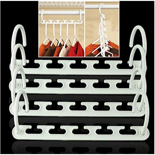 10Pcs Practical Clothes Hanger Rack Wardrobes Shop Closet Wonder Clothing Hook Magic Space Saver