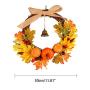 Halloween Wreath Pumpkin Harvest Silk Fall Front Door Wreath Beautiful White Gift Boxes Included Fall Wreath For Front Door With Autumn Harvest Maple Leaf And Berries Fall Door Wreath,Wreath Hanger