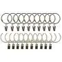 DODXIAOBEUL 2 inch Interior Diameter Open and Close Solid Metal Curtain Ring Hook Rustproof,Movable Clasp Suitable Fixed Pole Shower Curtain Rings/Strong Hooks Set Silver (36) DODXIAOBEUL 2 inch Interior Diameter Open and Close Solid Metal Curtain Ring Hook Rustproof,Movable Clasp Suitable Fixed Pole Shower Curtain Rings/Strong Hooks Set Silver (36)