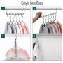 Meetu Space Saving Hangers Multifunctional Clothes Hangers Stainless Steel 6X2 Slots Magic Hanger Cascading Hanger Updated Hook Design Closet Organizer Hanger (Pack of 12)