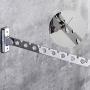 UKSAT Wall Mounted Clothes Bar - Stainless Steel Folding Clothes Hanger with 6/8 Hooks,Swing Arm Holder Coat Hanger Closet Wardrobe Organizer or Bathroom Foyer Office or Bedroom