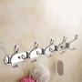 LOVIVER Stainless Steel 3/4/5/6-Hook Wall Hanger Coat Hat Clothes Holder Bedroom Rack - Metal, 45x4cm