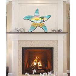 Beach Decor G.DeBrekht Starfish Scenic Sunrise Beach Coast Waves Wooden Door hanger/wall decor #8198531H