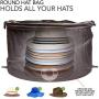 Hat Mate Premium Hat Pop up Storage Free Cap Storage Bag, Large Hat Storage Travel Bag Round Hat Boxes Container. Hat Case for Baseball Caps.Dirt & Dust Protection