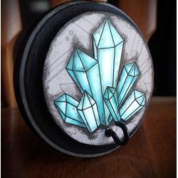 Mini Teal Crystals Hand Made 1 Hook Jewelry Key Hanger Organizer