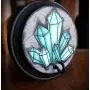 Mini Teal Crystals Hand Made 1 Hook Jewelry Key Hanger Organizer