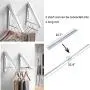 LANRCYO SRHOME Indoor/Outdoor Wall Mounted Folding Clothes Drying Rack- Clothes Hanger -Aluminum Folding Clothes Hanger Hanging on Bathroom,Bedroom Balcony and Laundry,Home Storage Organizer (2 Pack)