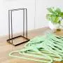 Cabilock Clothes Hanger Wrought Iron Clothes Hanger Holder Storage Rack Hangers Organzier Shelf Stand (Black)